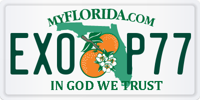 FL license plate EXOP77