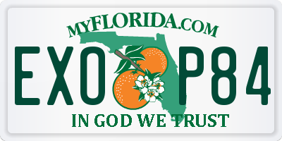 FL license plate EXOP84
