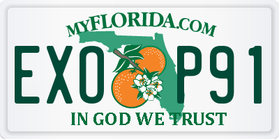 FL license plate EXOP91