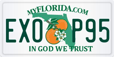 FL license plate EXOP95