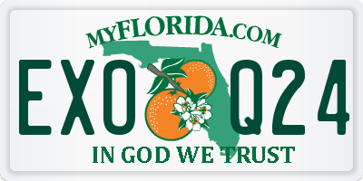FL license plate EXOQ24