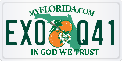 FL license plate EXOQ41