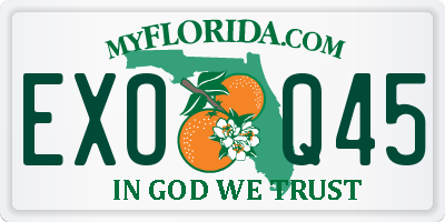 FL license plate EXOQ45