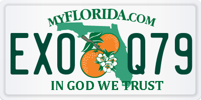 FL license plate EXOQ79