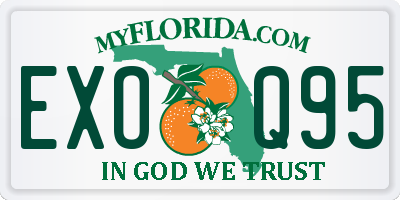 FL license plate EXOQ95
