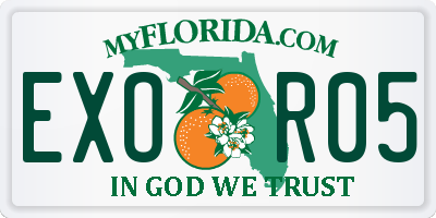 FL license plate EXOR05