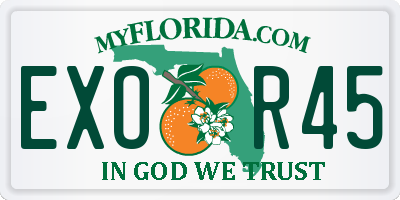 FL license plate EXOR45