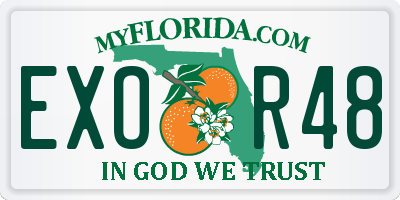 FL license plate EXOR48