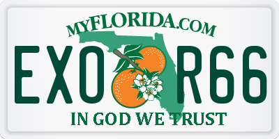 FL license plate EXOR66