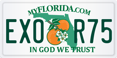 FL license plate EXOR75