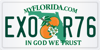 FL license plate EXOR76
