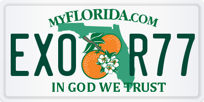 FL license plate EXOR77