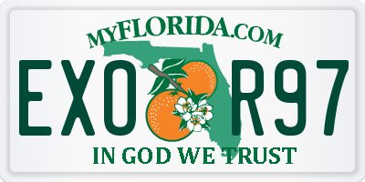 FL license plate EXOR97