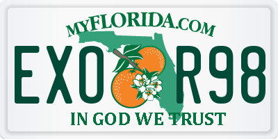 FL license plate EXOR98
