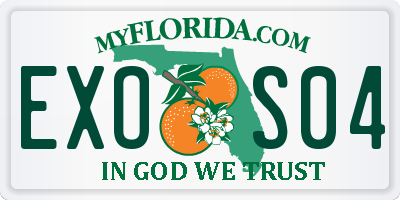 FL license plate EXOS04