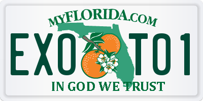 FL license plate EXOT01