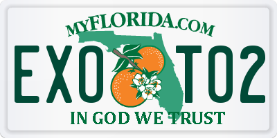 FL license plate EXOT02