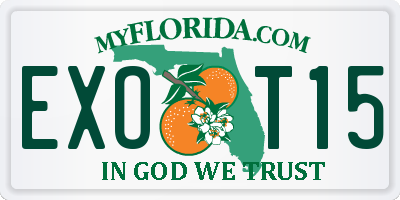 FL license plate EXOT15