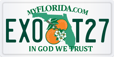 FL license plate EXOT27