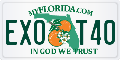FL license plate EXOT40