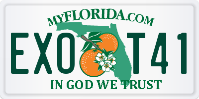 FL license plate EXOT41