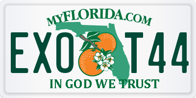 FL license plate EXOT44