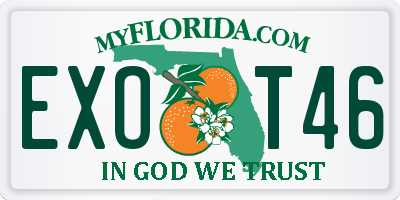 FL license plate EXOT46