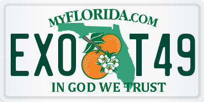 FL license plate EXOT49