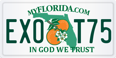 FL license plate EXOT75