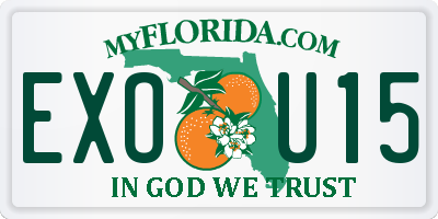 FL license plate EXOU15