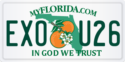 FL license plate EXOU26
