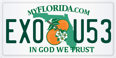 FL license plate EXOU53