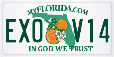 FL license plate EXOV14