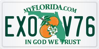 FL license plate EXOV76