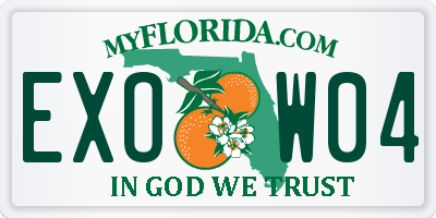 FL license plate EXOW04