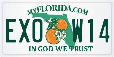 FL license plate EXOW14