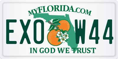 FL license plate EXOW44
