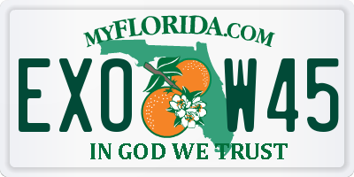 FL license plate EXOW45