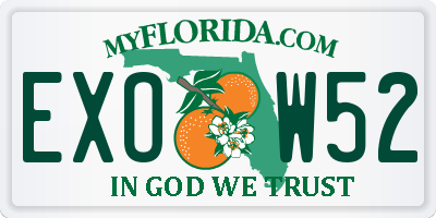 FL license plate EXOW52