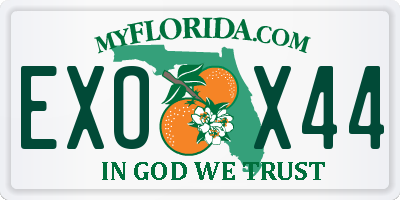 FL license plate EXOX44