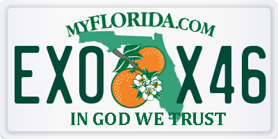 FL license plate EXOX46