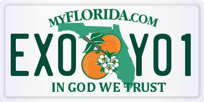 FL license plate EXOY01
