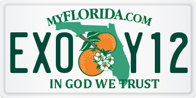 FL license plate EXOY12