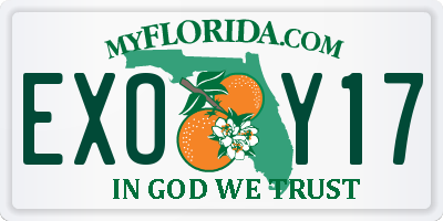 FL license plate EXOY17