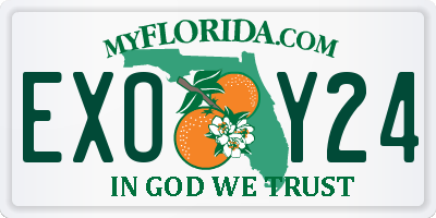 FL license plate EXOY24