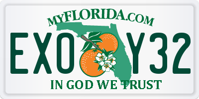 FL license plate EXOY32