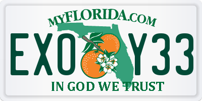 FL license plate EXOY33