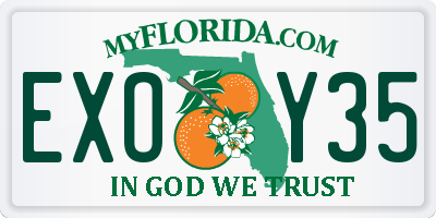 FL license plate EXOY35