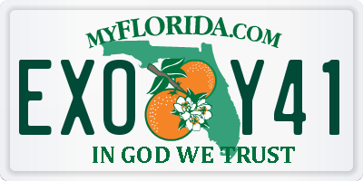 FL license plate EXOY41