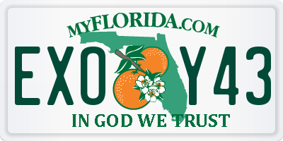 FL license plate EXOY43